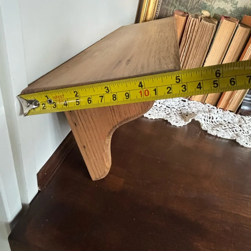 Rustic Heart Cutout Wooden Wall Shelf - Natural Wood